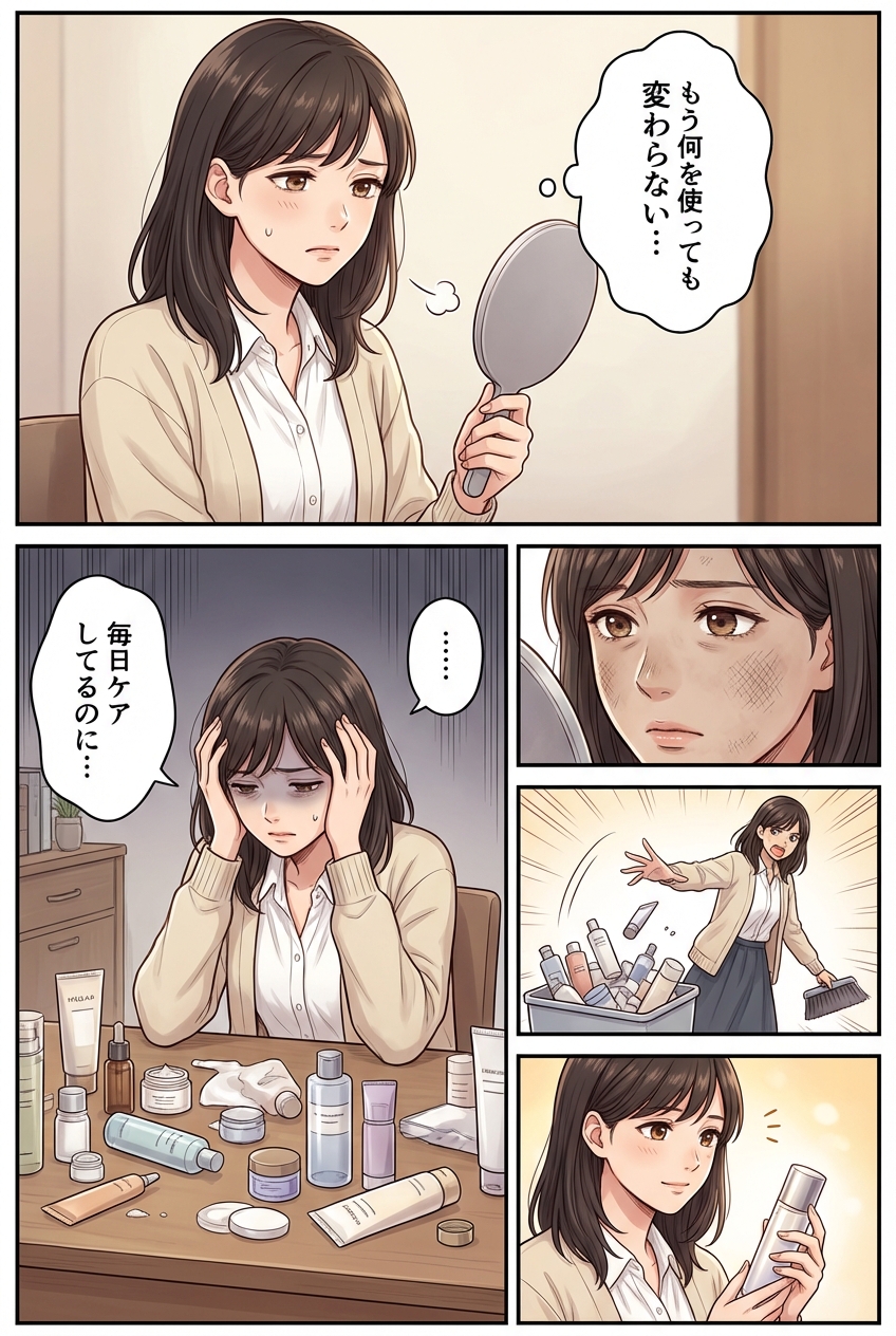 AI-generated manga page — problem awareness